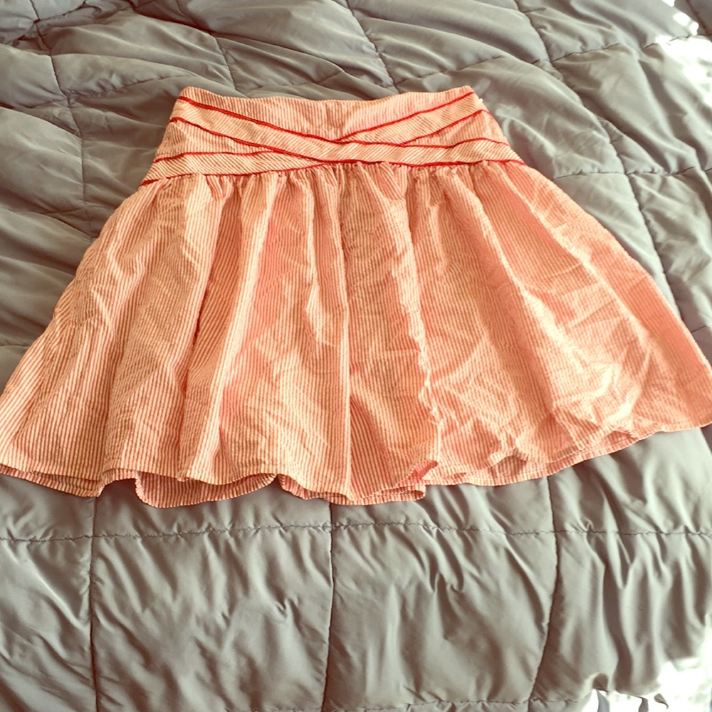 Anthropologie Viola red and white striped skirt, 6